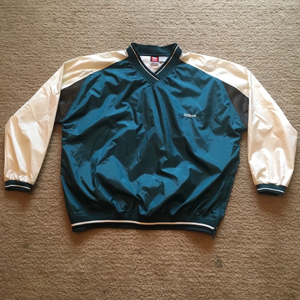 Vintage Wilson Advantage Golf Pullover Sz L Green